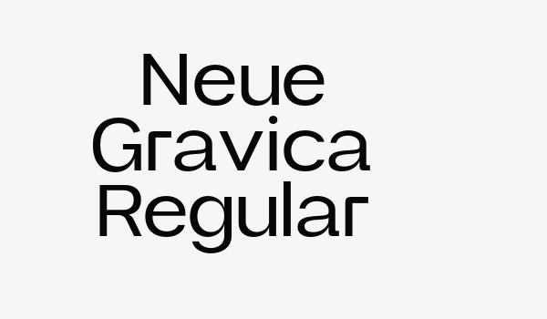 Neue Gravica Regular Font