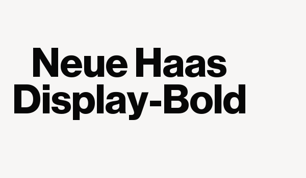 Neue Haas Display-Bold Font