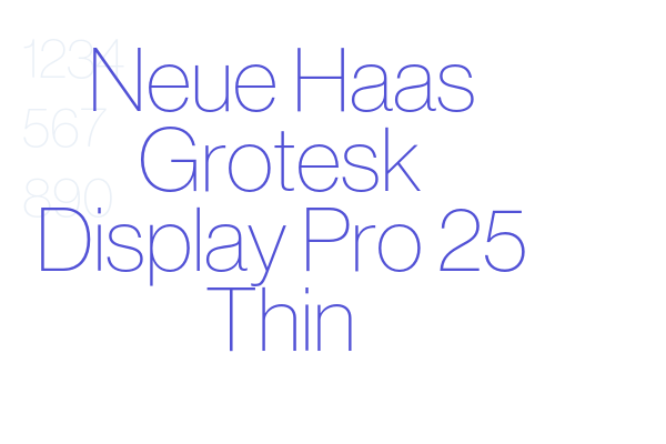 Neue Haas Grotesk Display Pro 25 Thin