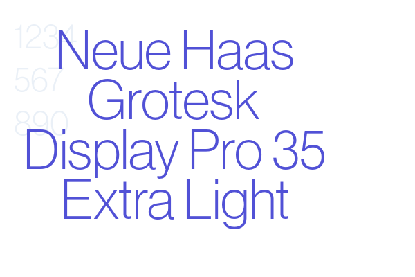 Neue Haas Grotesk Display Pro 35 Extra Light