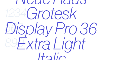 Neue Haas Grotesk Display Pro 36 Extra Light Italic-font-download