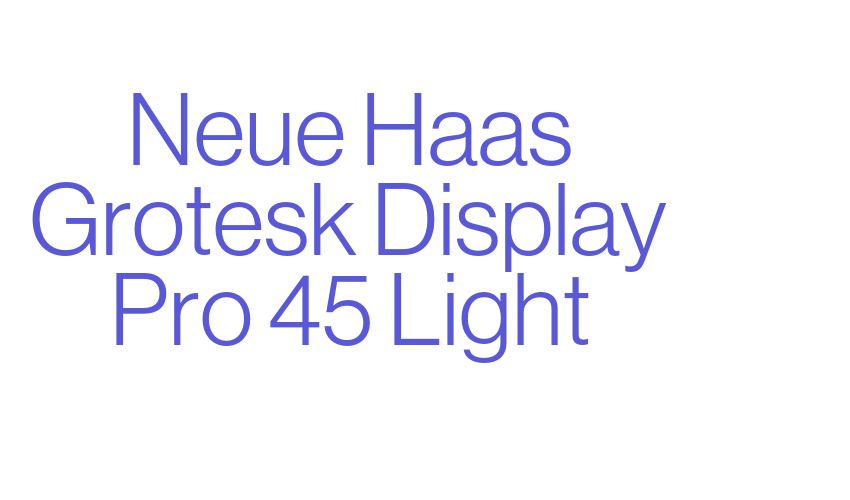 Neue Haas Grotesk Display Pro 45 Light Font Download