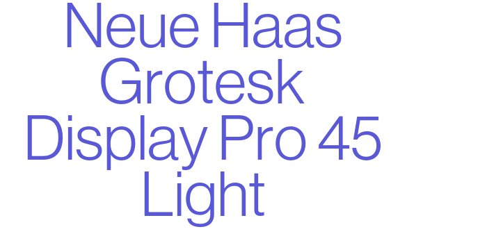 Neue Haas Grotesk Display Pro 45 Light Font Download