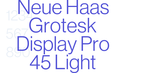 Neue Haas Grotesk Display Pro 45 Light
