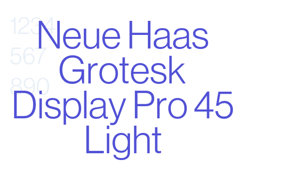 Neue Haas Grotesk Display Pro 45 Light