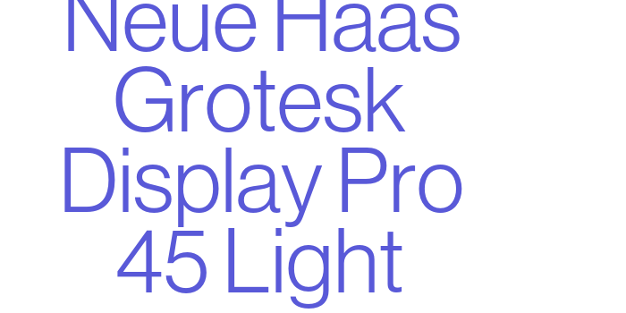 Neue Haas Grotesk Display Pro 45 Light Font