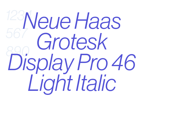 Neue Haas Grotesk Display Pro 46 Light Italic