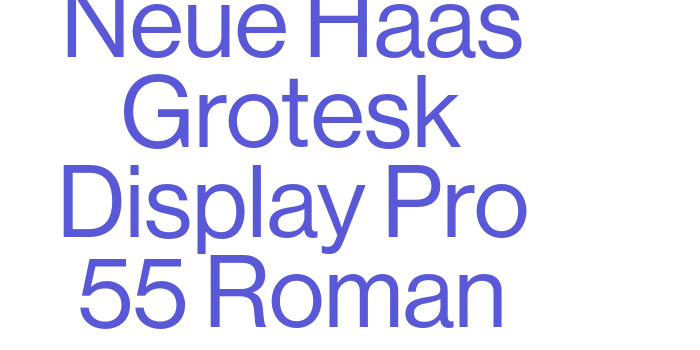 Neue Haas Grotesk Display Pro 55 Roman Font