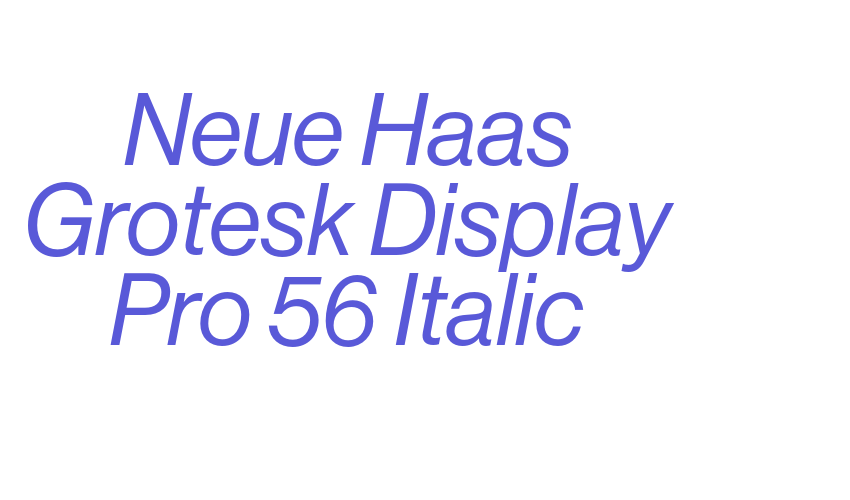 Neue Haas Grotesk Display Pro 56 Italic Font Download