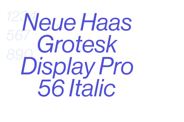 Neue Haas Grotesk Display Pro 56 Italic
