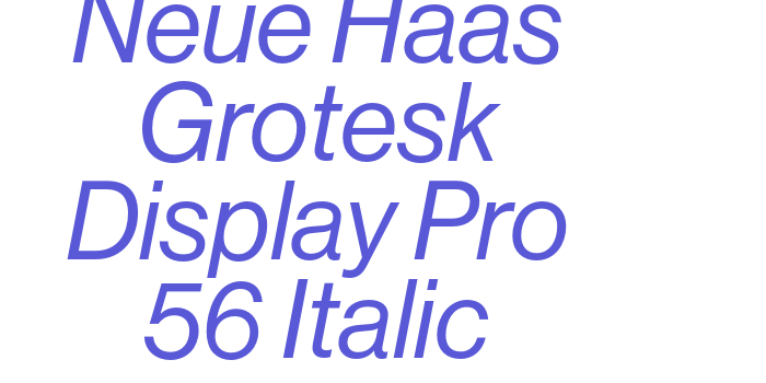 Neue Haas Grotesk Display Pro 56 Italic Font