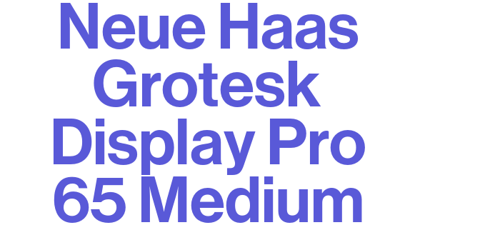 Neue Haas Grotesk Display Pro 65 Medium Font Download