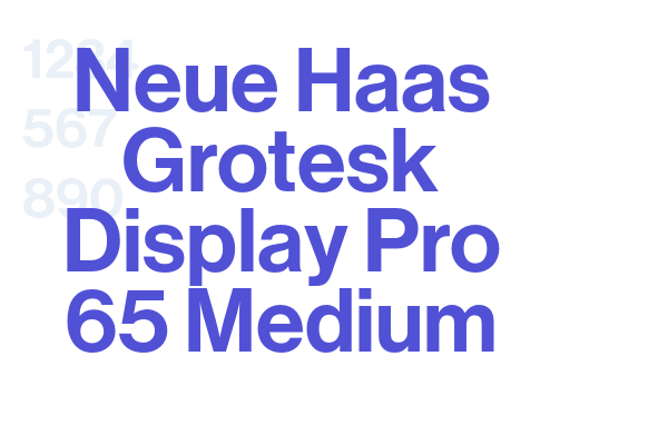 Neue Haas Grotesk Display Pro 65 Medium