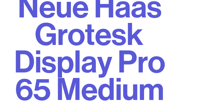 Neue Haas Grotesk Display Pro 65 Medium Font