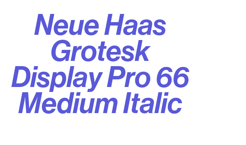 Neue Haas Grotesk Display Pro 66 Medium Italic Font Download