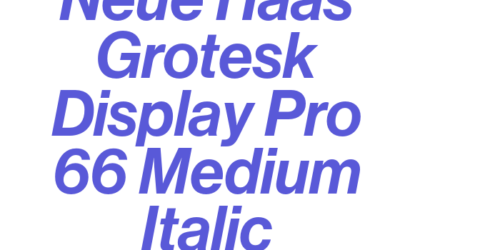 Neue Haas Grotesk Display Pro 66 Medium Italic Font Download