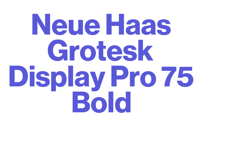 Neue Haas Grotesk Display Pro 75 Bold Font Download