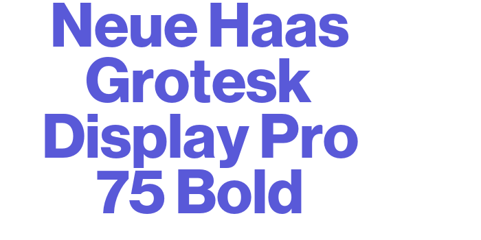 Neue Haas Grotesk Display Pro 75 Bold Font Download