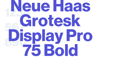 Neue Haas Grotesk Display Pro 75 Bold