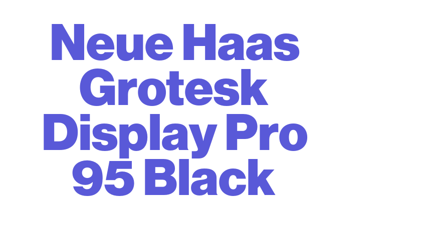 Neue Haas Grotesk Display Pro 95 Black Font Download