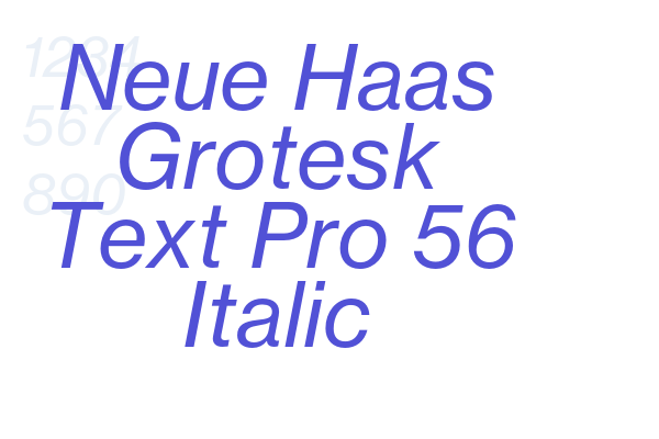 Neue Haas Grotesk Text Pro 56 Italic