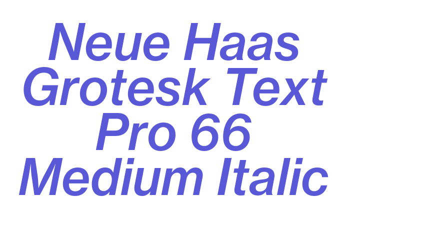 Neue Haas Grotesk Text Pro 66 Medium Italic Font Download