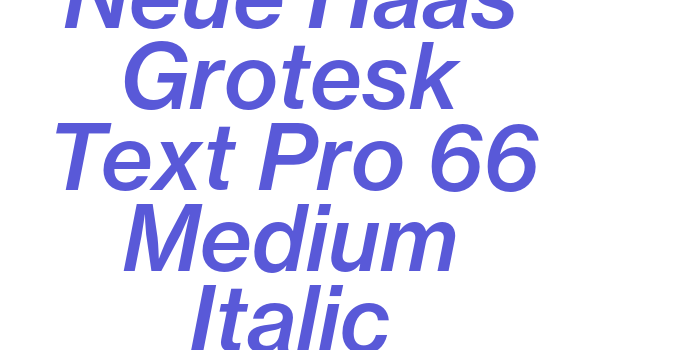 Neue Haas Grotesk Text Pro 66 Medium Italic Font Download