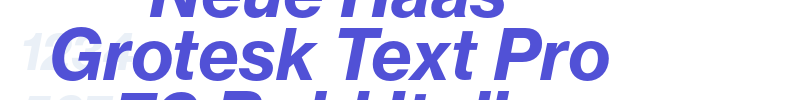 Neue Haas Grotesk Text Pro 76 Bold Italic-font