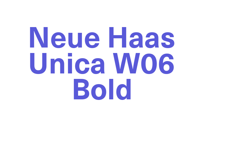 Neue Haas Unica W06 Bold Font Download