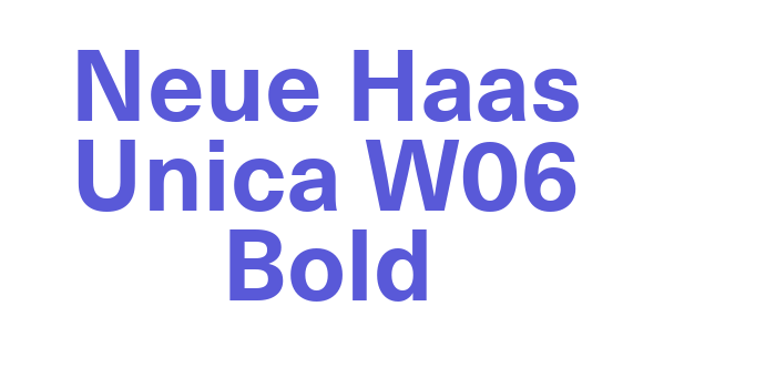 Neue Haas Unica W06 Bold Font Download