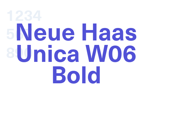 Neue Haas Unica W06 Bold