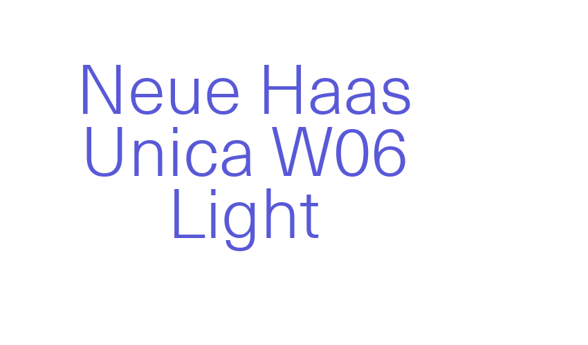 Neue Haas Unica W06 Light Font Download