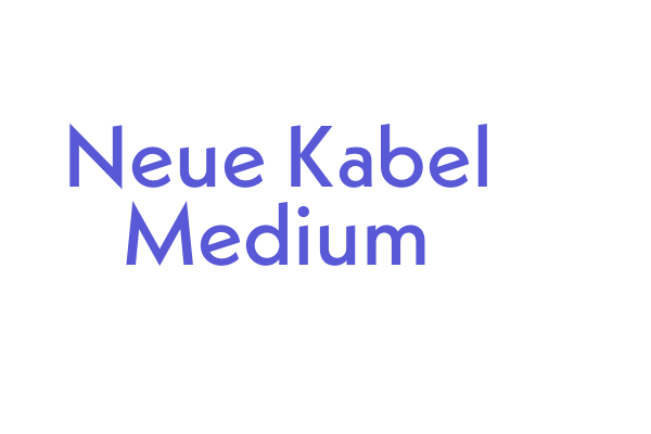 Neue Kabel Medium Font