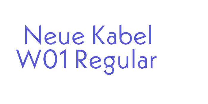 Neue Kabel W01 Regular Font Download