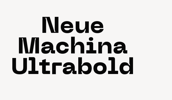 Neue Machina Ultrabold Font