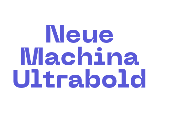 Neue Machina Ultrabold Font