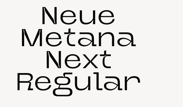 Neue Metana Next Regular Font