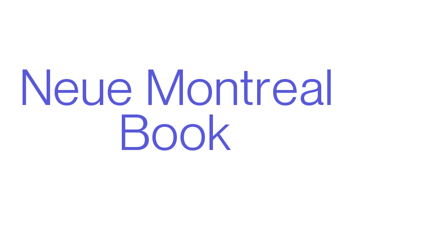 Neue Montreal Book Font Download