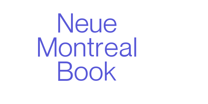 Neue Montreal Book Font Download