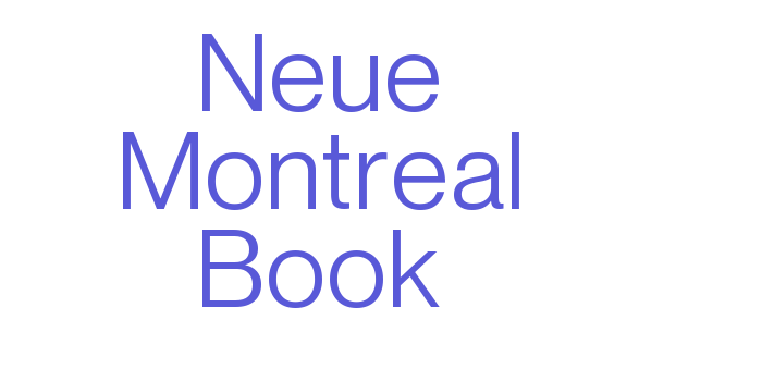 Neue Montreal Book Font