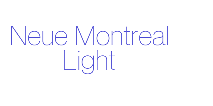 Neue Montreal Light Font Download