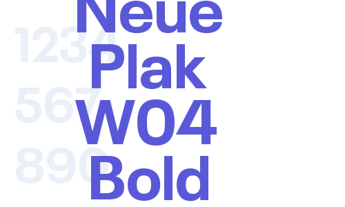 Neue Plak W04 Bold Font Download