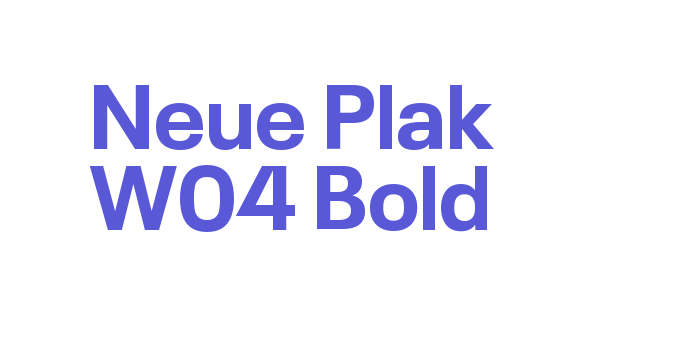 Neue Plak W04 Bold Font Download