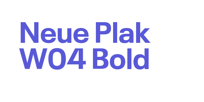 Neue Plak W04 Bold Font