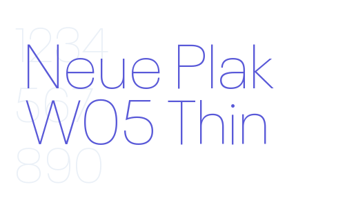 Neue Plak W05 Thin Font Download