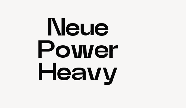 Neue Power Heavy Font