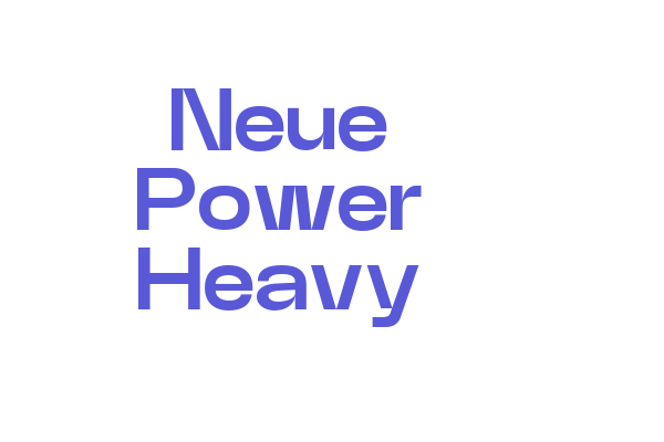 Neue Power Heavy Font