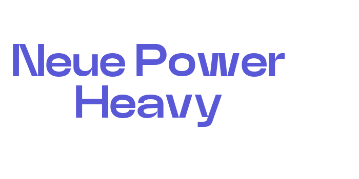 Neue Power Heavy Font Download