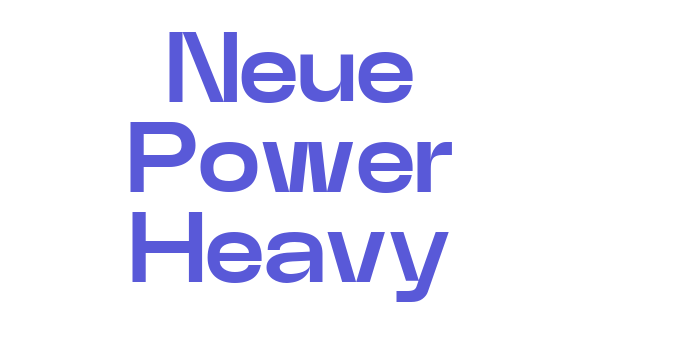 Neue Power Heavy Font