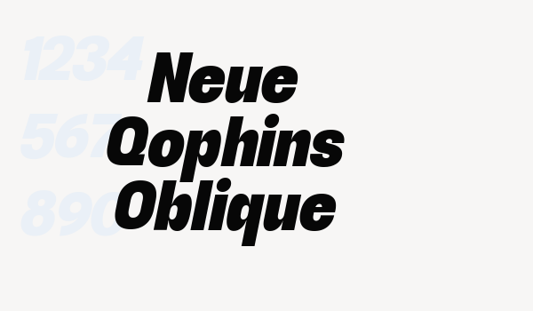 Neue Qophins Oblique Font